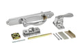 Residential Swinging Screen & Storm Door Brushed Nickel Keyed Latch & Lock Handle Set - Reflect Window & Door
