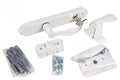 Residential Swinging Screen & Storm Door White Keyed Lock Handle Set - Reflect Window & Door