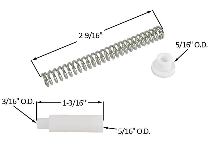 Storm Door Hinge Repair Kit – Pins, Bushings & Spring for Residential Doors - Reflect Window & Door