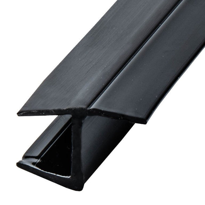 Swinging Shower Door "Y" Jamb Seal with Soft Leg for 1/2" Glass - Black - Reflect Window & Door