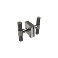 t bar style door handle/knob knurled design in barrel on square rosette
