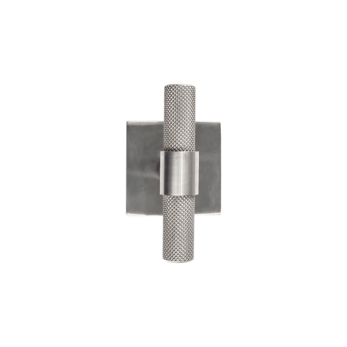 T- Bar Style door Handle/Knob - Knurled design in Barrel on Square Rosette