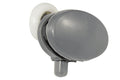 Sliding Shower Door Neo - Round Bottom Roller Assembly - Gray - Reflect Window & Door