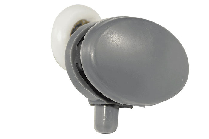 Sliding Shower Door Neo - Round Bottom Roller Assembly - Gray - Reflect Window & Door