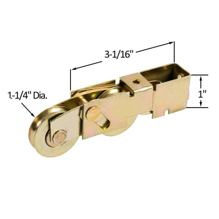 Sliding Glass Patio Door 1 - 1/4" Tandem Steel Ball Bearing Roller – 3/4" Wide Housing for Fleetwood Doors - Reflect Window & Door