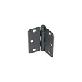 Taymor Industries oil-rubbed bronze door hinge with six holes, shown partially open and upright on a white background. Includes 3/4″ hinge screws for easy installation. Ships from Canada.