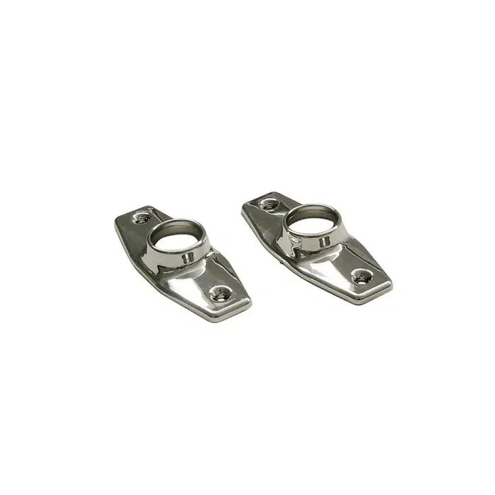 Taymor Elliptical Shaped Shower Rod Flanges - Polished Chrome