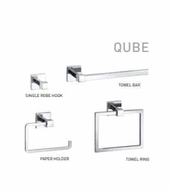 Taymor Qube Towel Bar Polished Chrome