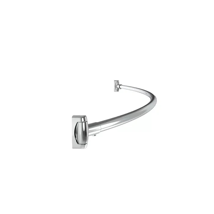 Taymor Shower Rods Adjustable Curved Shower Rod With Swivel Flanges