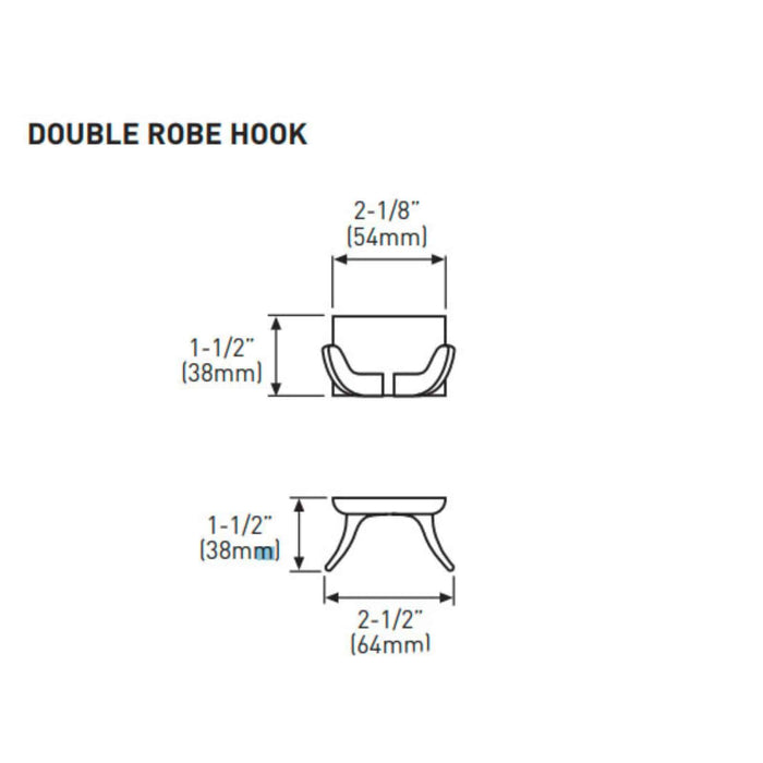 taymor sunglow double robe hook drawing
