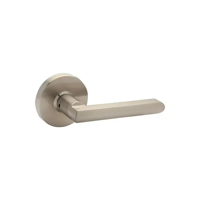 Taymor Vega Round Rosette Interior Door Lever, Modern Style