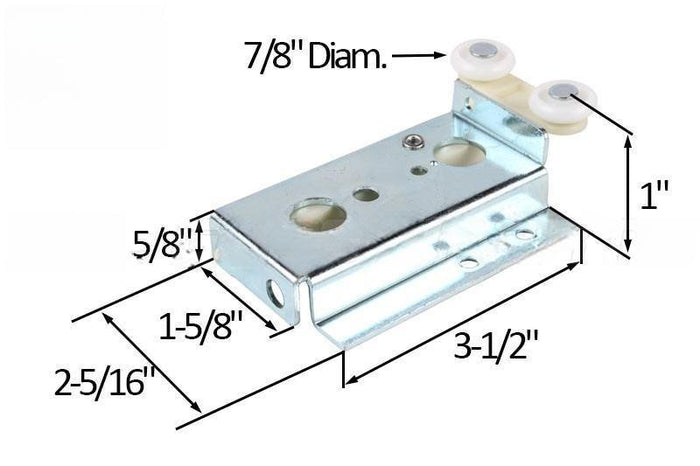 Top Hung Closet Door Left Hand Roller - Reflect Window & Door
