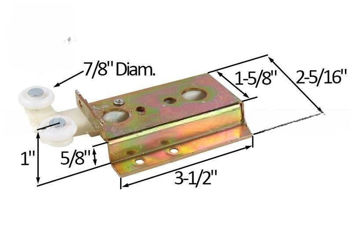 Top Hung Closet Door Right Hand Roller - Reflect Window & Door