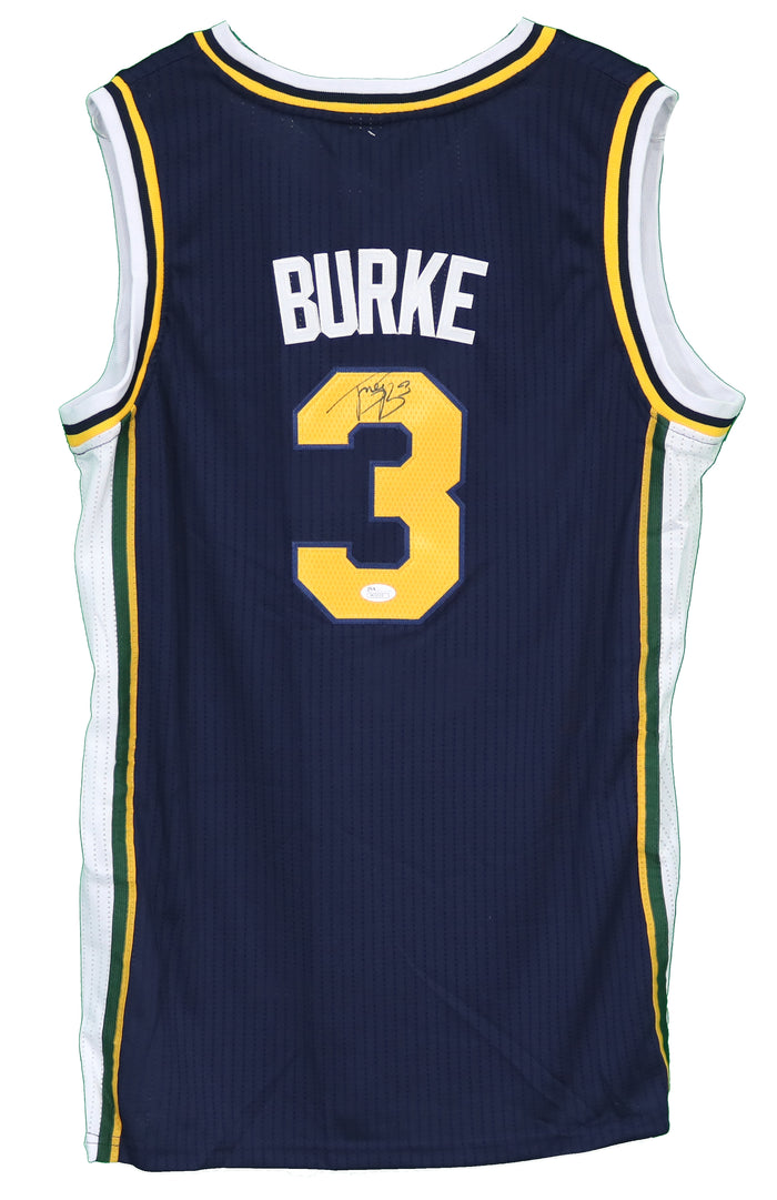 Trey Burke Utah Jazz Signed Autographed Blue #3 Jersey Size 50 JSA COA
