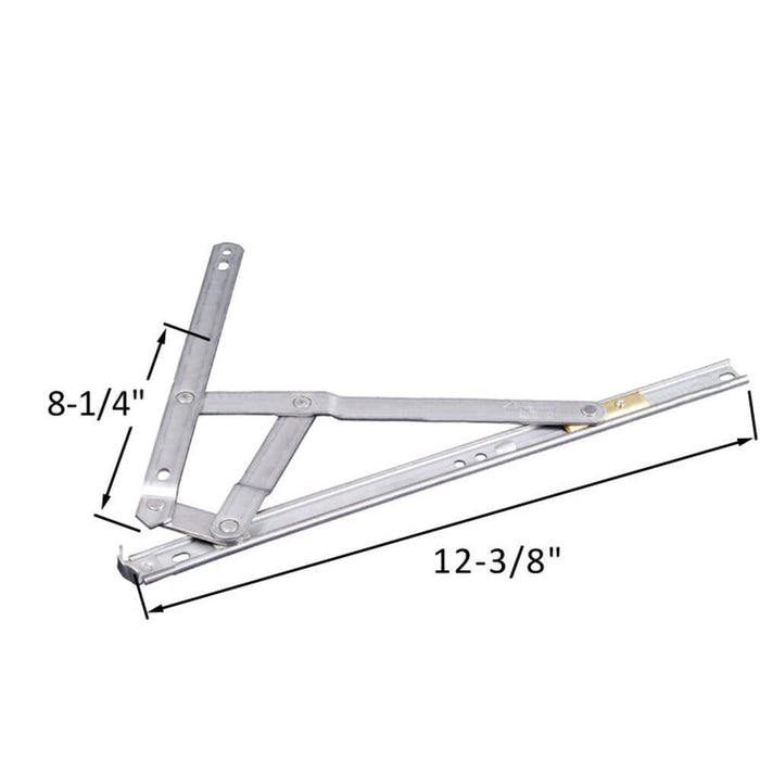 Truth Hardware 12 - 5/16" Stainless Steel Egress 4 - Bar Casement Window Hinge – Rust - Resistant Replacement Part - Reflect Window & Door
