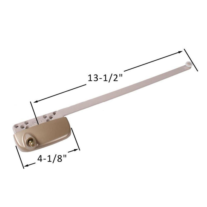 Truth Hardware Coppertone Ellipse Single Arm Right Hand Casement Window Operator With 13 - 1/2" Arm - Reflect Window & Door