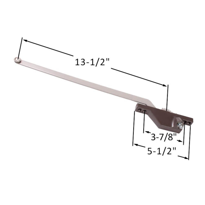 Truth Hardware Brown Front Mount Right Hand Casement Window Operator – 13 - 1/2" Crank Arm Replacement - Reflect Window & Door