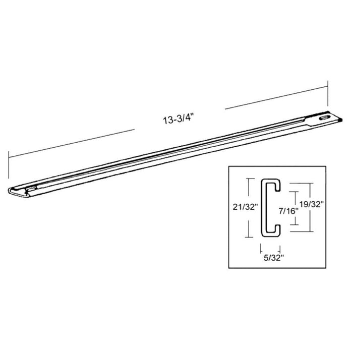 Truth Hardware 13 - 3/4" Casement Window Operator Track – Durable Window Operator Replacement Part - Reflect Window & Door