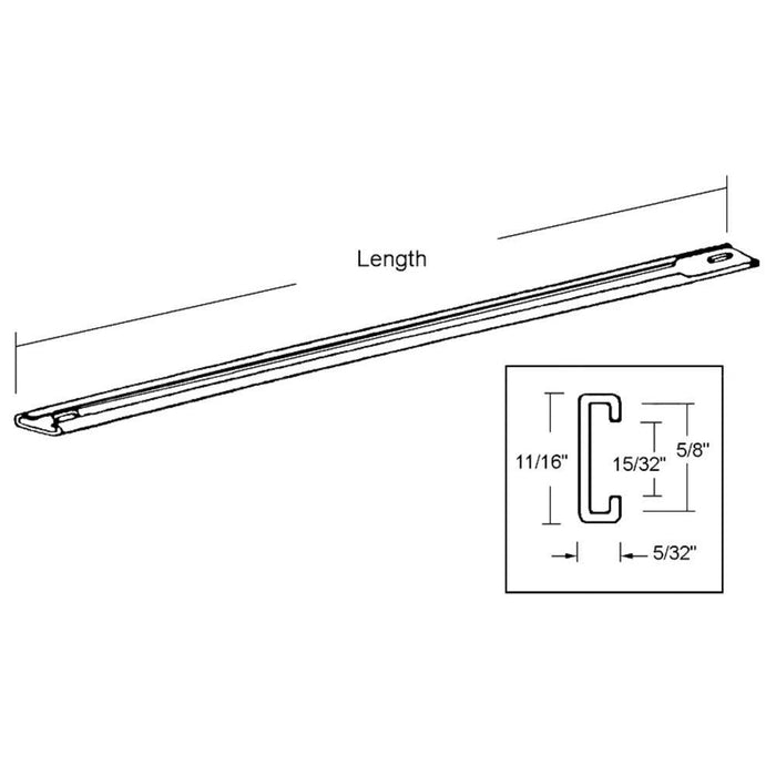 Truth Hardware 13 - 7/8" Casement Window Operator Track – Durable Window Operator Replacement - Reflect Window & Door