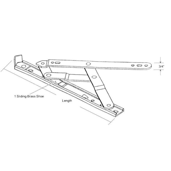 Truth Hardware 14 - 1/2" Heavy Duty Window Hinge – Durable Replacement Hinge for Casement & Awning Windows - Reflect Window & Door