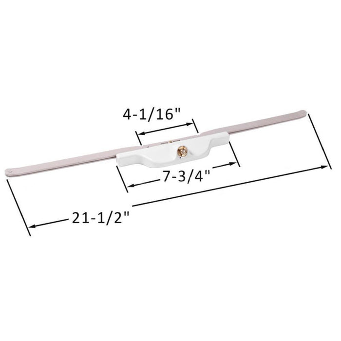 Truth Hardware 21 - 1/2" White Rear Mount Awning Window Scissor Arm Operator - Reflect Window & Door