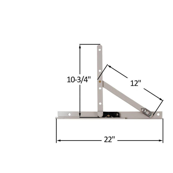 Truth Hardware 22" Heavy - Duty Awning & Casement Window Hinge - Reflect Window & Door