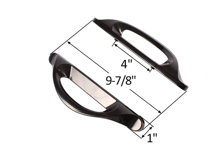 Truth Hardware Modern Black Allure Patio Door Handle Set - Reflect Window & Door