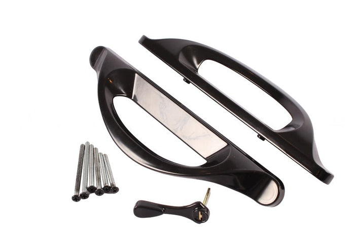 Truth Hardware Modern Black Allure Patio Door Handle Set - Reflect Window & Door