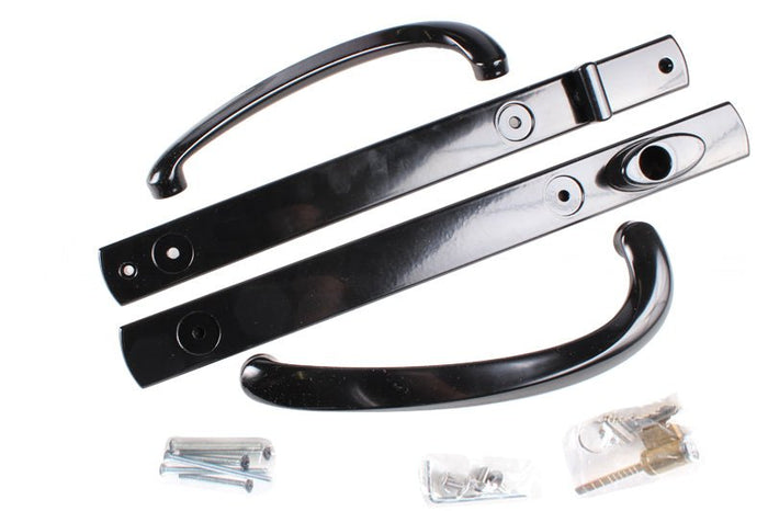 Truth Hardware Black Keyed Patio Door Security Handle - Reflect Window & Door
