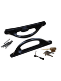 Sliding Glass Patio Door Handle Set – Black Finish – Keyed Lock – 4" Hole Spacing Replacement Handle - Reflect Window & Door