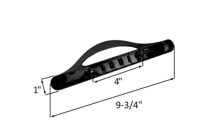 Sliding Glass Patio Door Handle Set – Black Finish – Keyed Lock – 4" Hole Spacing Replacement Handle - Reflect Window & Door