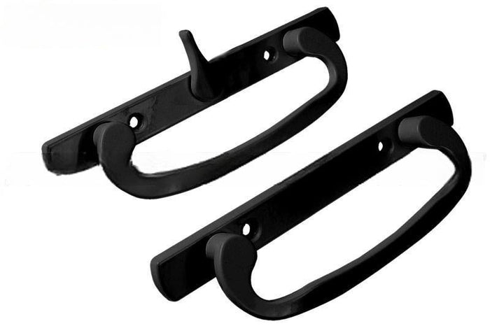 Truth Hardware Black Legacy Sliding Glass Door Handle Set – Security Lock with 3 - 15/16" Screw Holes - Reflect Window & Door
