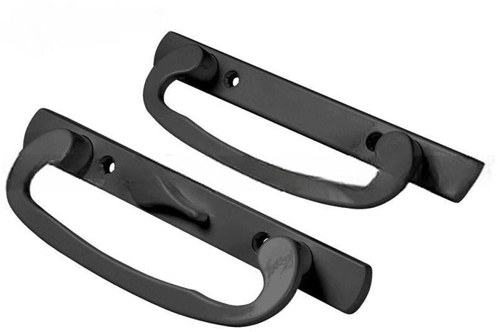 Truth Hardware Black Legacy Sliding Glass Door Handle Set – Security Lock with 3 - 15/16" Screw Holes - Reflect Window & Door