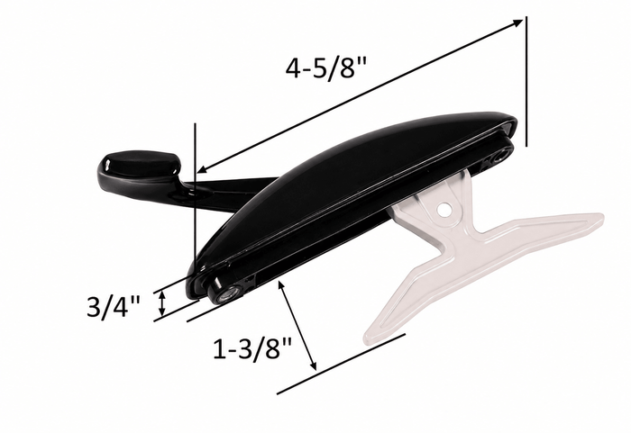 Truth Hardware® Black Maxim Multi-Point Awning Lock – Low-Profile Security Window Lock - Reflect Window & Door