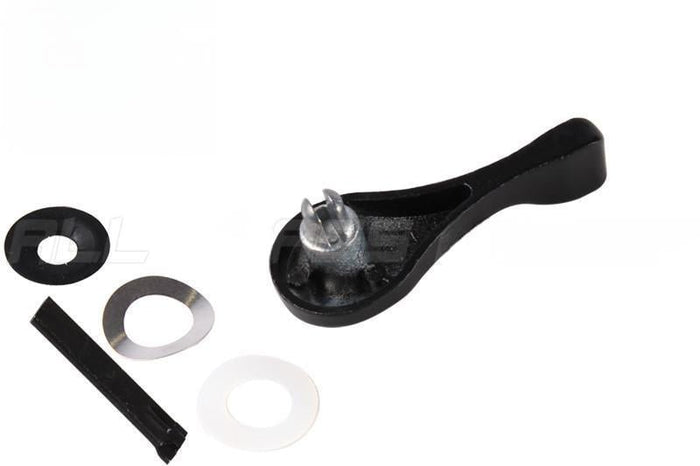 Truth Hardware Black Olympus Patio Door 2 - 1/8" Latch Lever with 1/2" Spindle – Replacement Door Handle - Reflect Window & Door