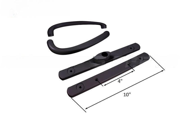 Truth Hardware Black Signature Sliding Glass Patio Door Handle Set – Centered Security Lock - Reflect Window & Door
