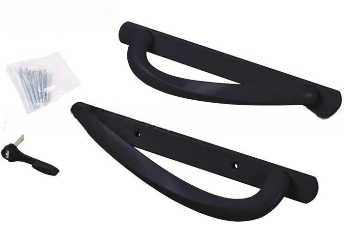 Truth Hardware Black Signature Sliding Glass Door Handle Set – Security Lock with 3 - 15/16" Screw Holes - Reflect Window & Door