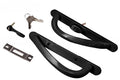 Truth Hardware Black Signature Sliding Glass Door Handle Set – Keyed Security Lock with 3 - 15/16" Screw Holes - Reflect Window & Door