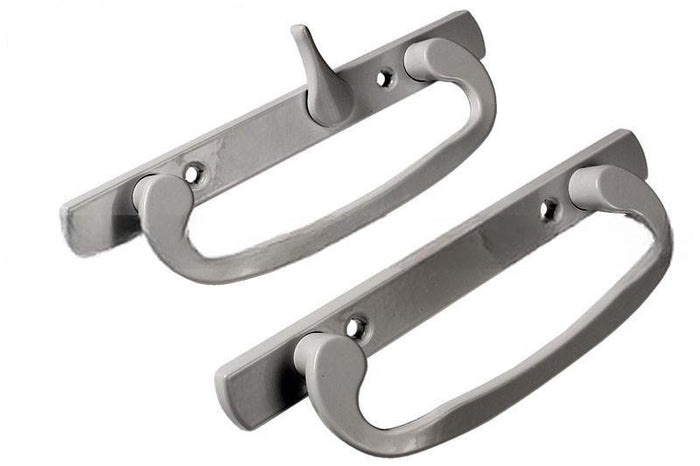 Truth Hardware Brushed Nickel Legacy Sliding Glass Door Handle Set – Security Lock with 3 - 15/16" Screw Holes - Reflect Window & Door