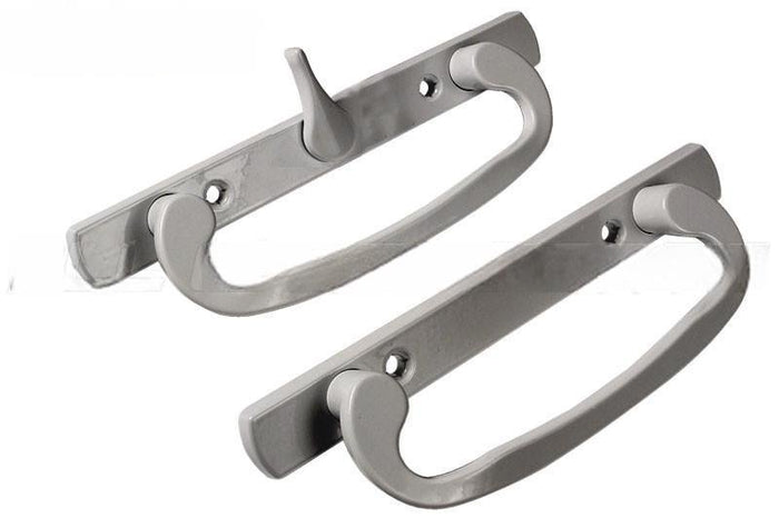 Truth Hardware Brushed Nickel Legacy Sliding Glass Door Handle Set – Security Lock with 3 - 15/16" Screw Holes - Reflect Window & Door