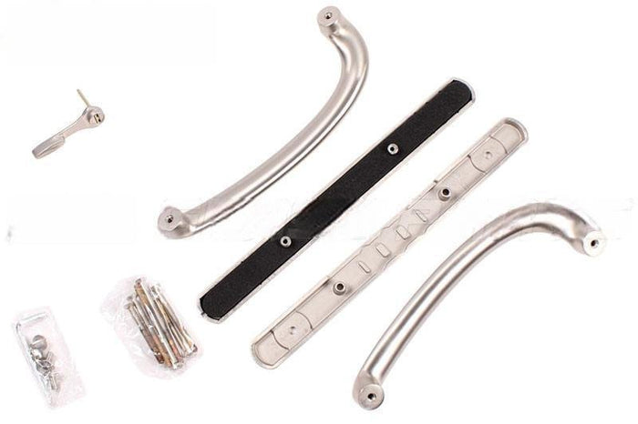 Truth Hardware Brushed Nickel Signature Sliding Glass Door Handle Set – Security Lock with 3 - 15/16" Screw Holes - Reflect Window & Door