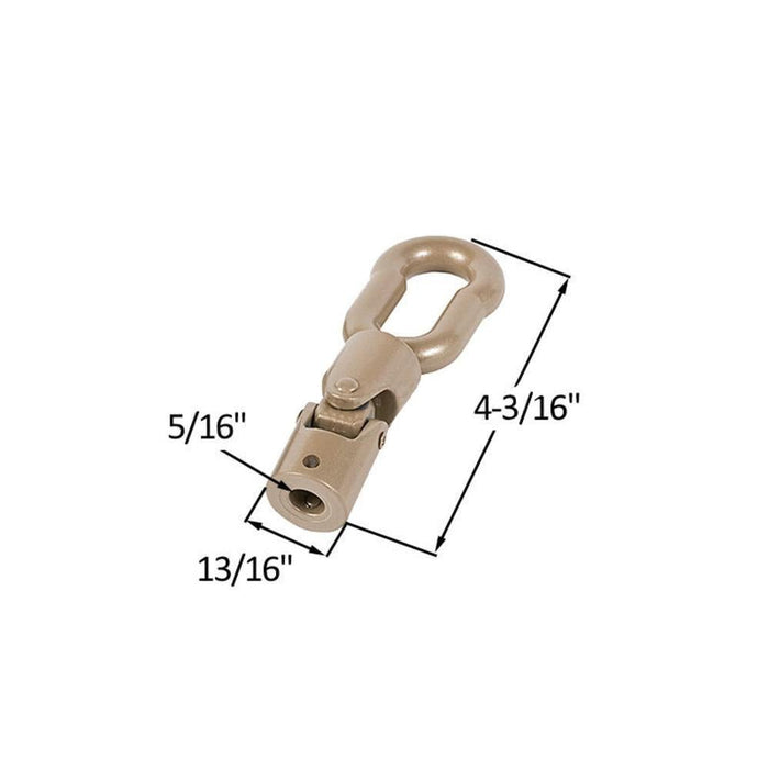 Truth Hardware Coppertone Finish 45° Universal Joint with Pole Eye – 5/16" Spline Size Window Operator Accessory - Reflect Window & Door