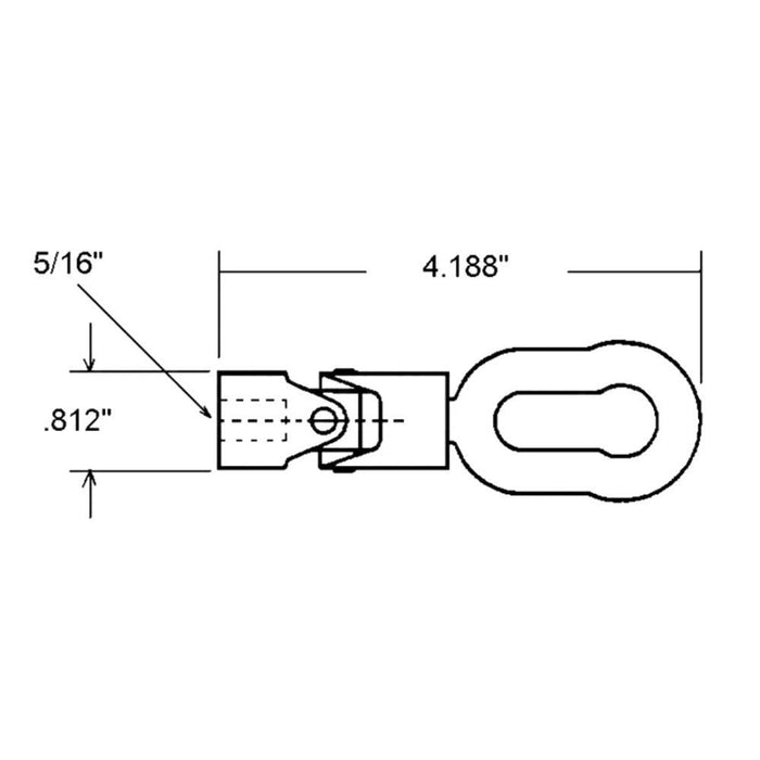 Truth Hardware Coppertone Finish 45° Universal Joint with Pole Eye – 5/16" Spline Size Window Operator Accessory - Reflect Window & Door