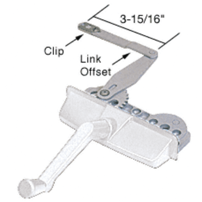 Truth Hardware Entrygard Dyad Left Hand Casement Window Operator - Clip Top - Reflect Window & Door
