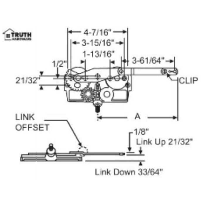 Entrygard Dyad Left Hand Casement Window Operator by Truth Hardware – Clip Top - Reflect Window & Door