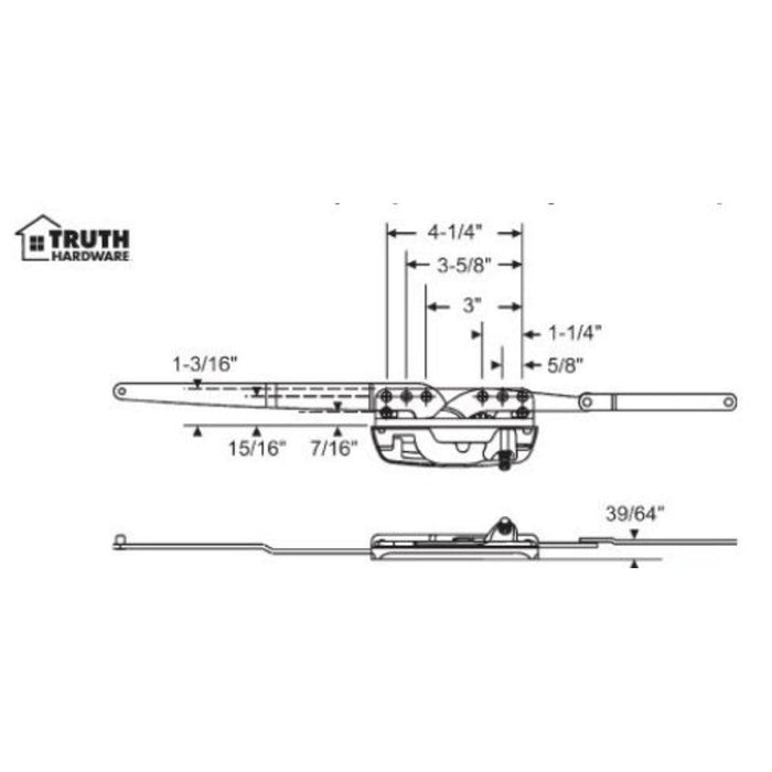 Casement Window Operator Replacement – Truth Hardware Encore Dual Arm, Left Hand - Reflect Window & Door