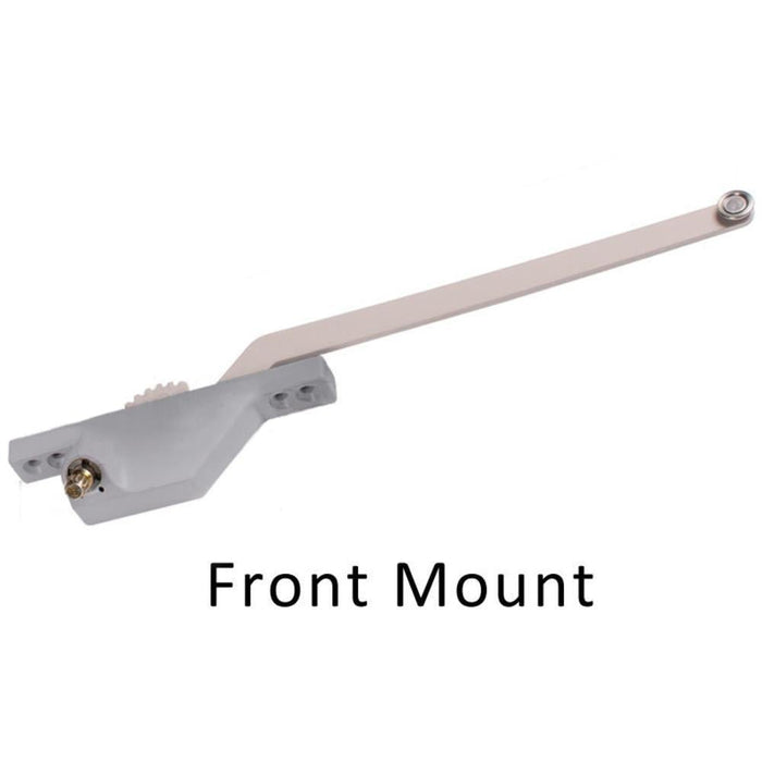 Truth Hardware Aluminum Left Hand Casement Window Operator – 9 - 1/2" Front Mount Crank Arm - Reflect Window & Door