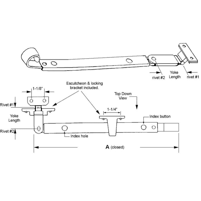 Telescoping Push Bar Window Operator – Reliable Awning Window Hardware - Reflect Window & Door