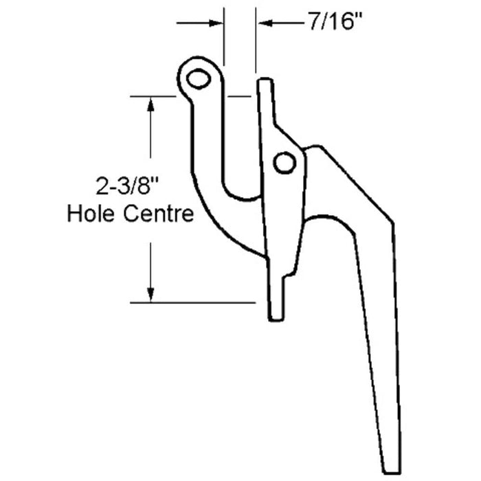 Truth Hardware White Casement Window Security Locking Handle – Tie Bar Connection – Reliable Window Lock - Reflect Window & Door