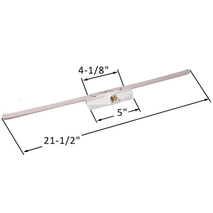 Truth Hardware 21 - 1/2" White Roto Gear Awning Window Operator - Reflect Window & Door